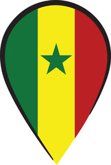 Senegalese Flag Pin