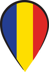 Romanian Flag Pin