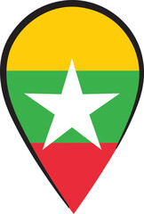 Myanmar Flag Pin
