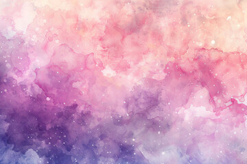Fototapeta premium A watercolor painting of a galaxy with pink and purple hues
