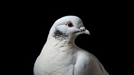 Fototapeta premium white dove isolated on black background