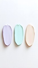 Fototapeta premium Pastel Colored Paint Strokes on White Background, Abstract Image, Texture, Pattern Background, Wallpaper, Cover and Screen of Smartphone, PC, Laptop, 9:16 and 16:9 Format