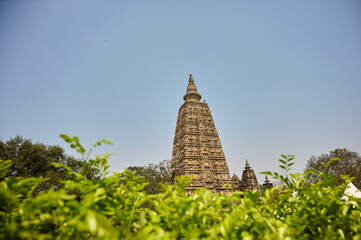 The Mahabodhi Temple, Mahābodhi Mahāvihāra, UNESCO World Heritage Site, Buddhist temple in Bodh Gaya, Bihar, India