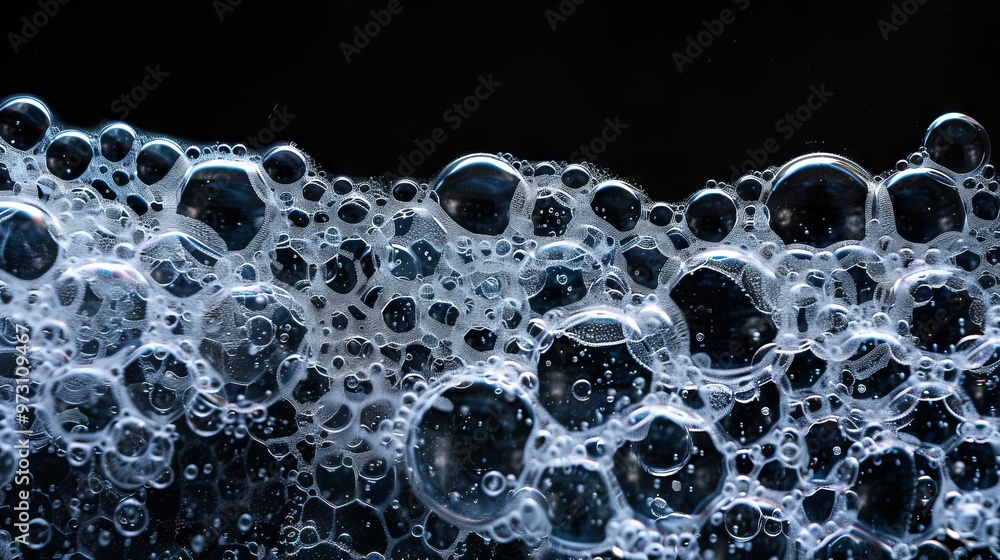 Fototapete the image is of a large bubble with many small bubbles inside of it
