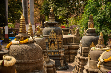 Mahabodhi Temple, Mahābodhi Mahāvihāra, UNESCO World Heritage Site,  Architecture, Buddhist temple in Bodh Gaya, Bihar, India