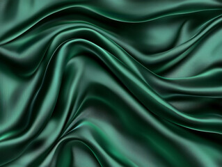 Fototapeta premium A green fabric with a wavy pattern