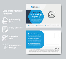 Obraz premium Creative Postcard Design Corporate Template