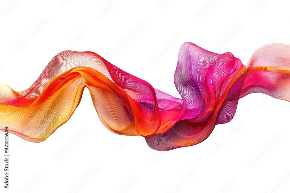 Poster colorful abstract wave pattern with flowing, vibrant spectrum of colors in smooth gradient, perfect 