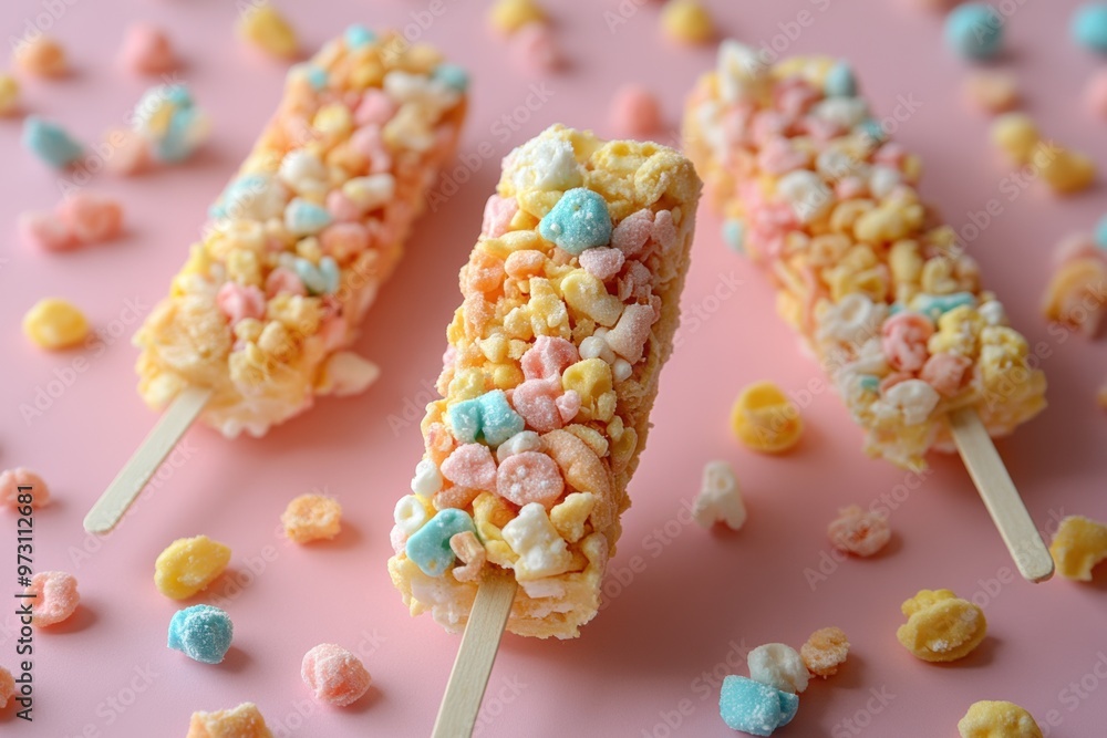 Canvas Prints delightful tanghulu dessert on a stick, sweet and crunchy treat, ideal for all ages great event banner concept