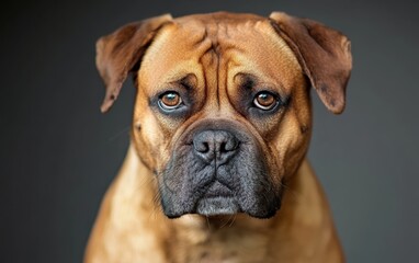 Fototapeta premium angry dog isolated on clear gray background 