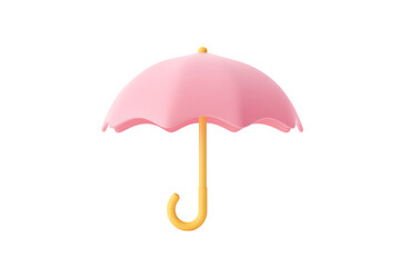 Minimalistic Cartoonish Flat Matte Umbrella Icon | Isolated on Transparent & White Background | PNG File with Transparency