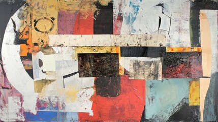 Fototapeta premium Abstract Colorful Collage Art