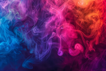 Fototapeta premium A colorful smokey background with purple, blue and red swirls