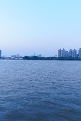 Fototapeta premium Tall Buildings in Riverside City on the Pearl River Bank, Guangzhou
