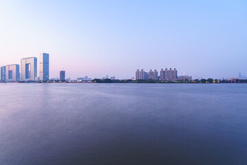 Tall Buildings in Riverside City on the Pearl River Bank, Guangzhou