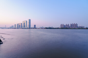 Tall Buildings in Riverside City on the Pearl River Bank, Guangzhou
