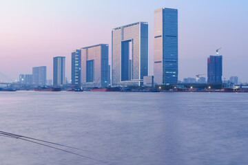 Tall Buildings in Riverside City on the Pearl River Bank, Guangzhou