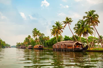 Houseboat in Alappuzha backwaters, Kerala © saiko3p