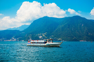Lugano lake and city, Switzerland