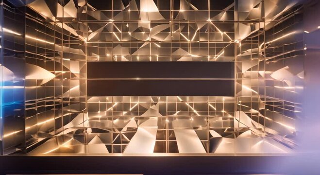 An abstract idea for a tech inspired crystal clear and straightforward LinkedIn banner poster featuring HR and tech components 4k animation