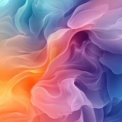 Obraz premium Abstract Wavy Gradient Background in Pink Blue and Orange Colors