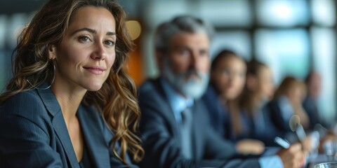 Obraz premium Confident Businesswoman in a Meeting