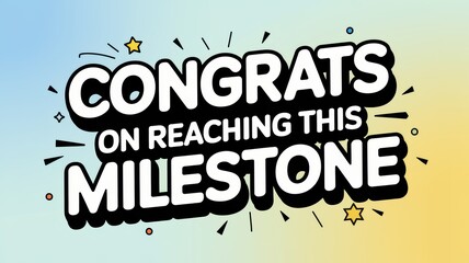 Obraz premium Celebratory Milestone Greeting Card Design