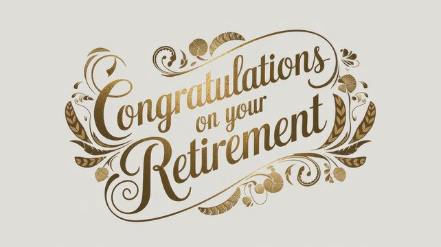 Elegant Retirement Congratulations with Decorative Elements