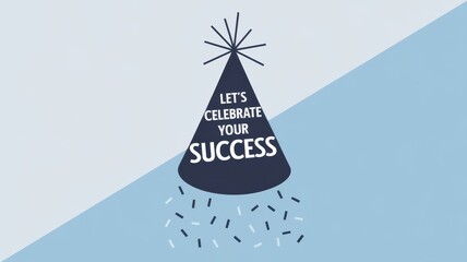 Celebratory Card Design with 'LET'S CELEBRATE YOUR SUCCESS' Quote