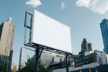 Billboard mockup on the background of the city A Blank Canvas for Your Next Advertising Campaign with generative ai
