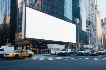 Billboard mockup on the background of the city A Blank Canvas for Your Next Advertising Campaign with generative ai