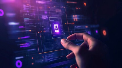 Onboarding concept. Person touch virtual onboarding icon for human resources business industry to introduce newly hired employee into an organization with behavior, welcome, knowledge, and skill