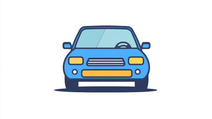 Fototapeta premium Car front line icon for transport. 
