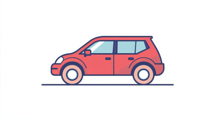Fototapeta premium Car front line icon for transport. 