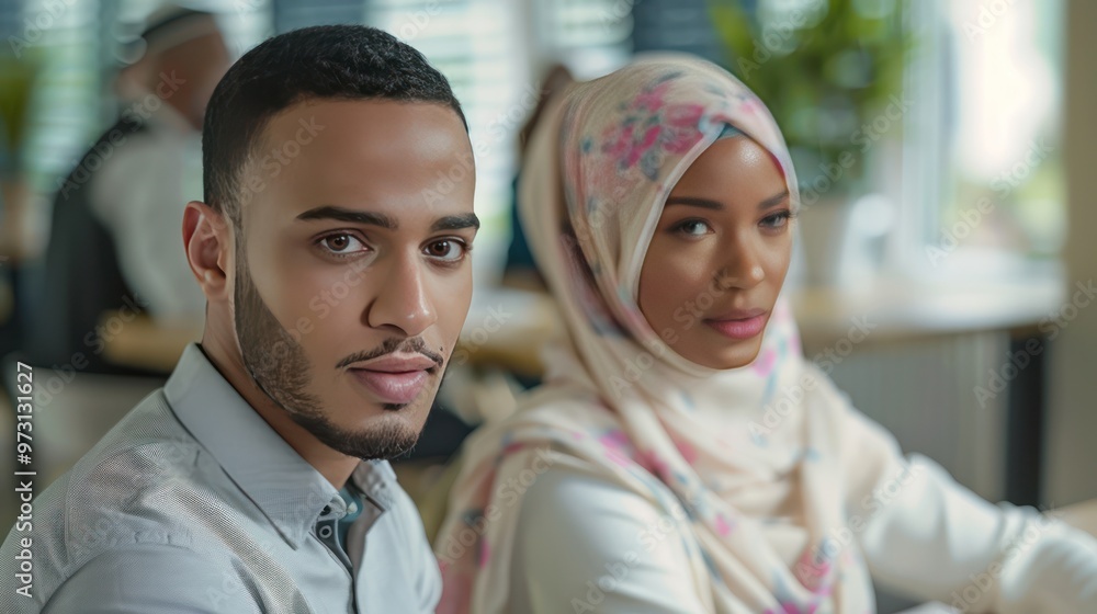 Canvas Prints Portrait of a Muslim couple