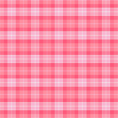 Naklejka premium Checkered tartan plaid with twill weave repeat pattern in pink.Gingham seamless pattern.Geometric graphic vector illustration background design for fabric and print.