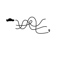 the car maze to the destination location