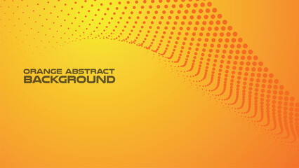 Orange halftone abstract background for backdrop or presentation