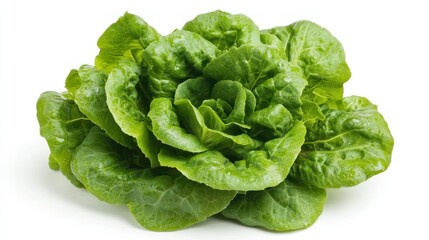 Fresh green lettuce with crisp leaves, ideal for salads and healthy dishes.