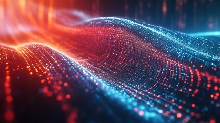 Vibrant Waves of Digital Light Patterns