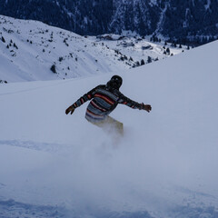 Snowboard in the Alps