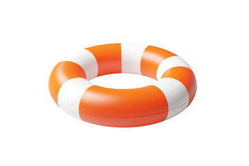 Minimalistic Cartoonish Flat Matte Lifeguard Float Icon | Isolated on Transparent & White Background | PNG File with Transparency