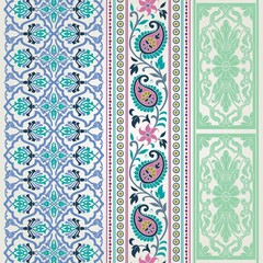 wedding card design, traditional paisley floral pattern , royal India	