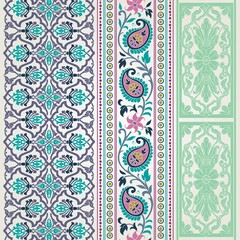 wedding card design, traditional paisley floral pattern , royal India	