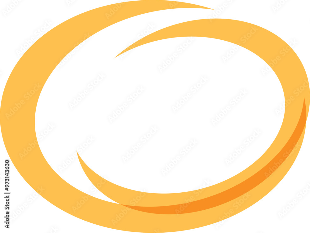 Poster this abstract vector graphic features a dynamic double circle swirl in a warm gold gradient