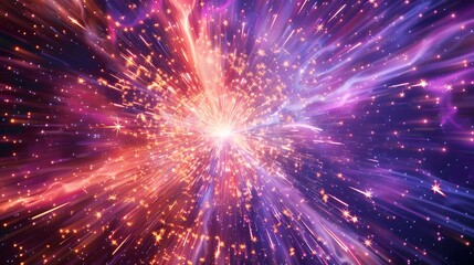 Obraz premium Starburst Fireworks: A stunning starburst fireworks display, representing celebration and festivity. 