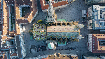 Aerial view of St. Stephen's Cathedral, Vienna, Austria