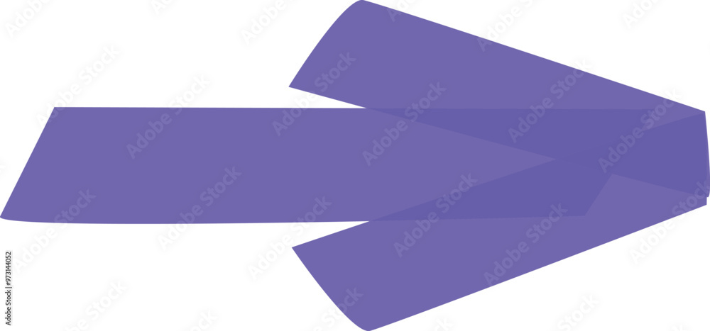 Poster purple transparent arrow pointing right created by overlapping shapes