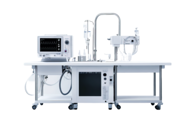 Anesthesia machine isolated on white or transparent background