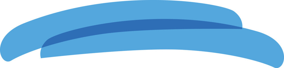 Obraz premium Two blue lines are overlapping each other creating a wavy shape on a white background